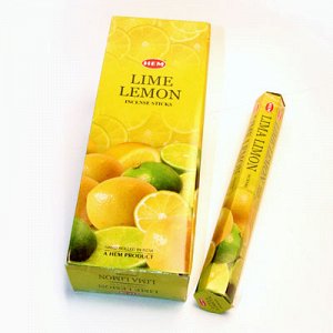 Благовония HEM, шестигранники, Lime Lemon (Лайм Лимон)