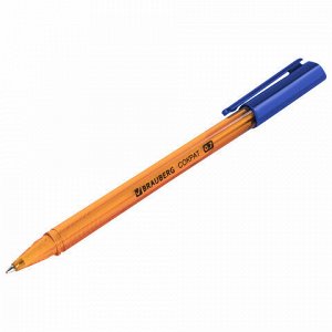 Ручка шариковая РОССИЯ "СОКРАТ", СИНЯЯ, корпус оранжевый, узел 0,7 мм, линия письма 0,35 мм, BRAUBERG, 143968