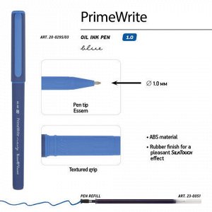 Ручка шариковая масляная BRUNO VISCONTI "PrimeWrite", СИНЯЯ, "Navy", ассорти, линия письма 0,4 мм, 20-0295/03