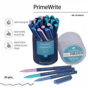 Ручка шариковая масляная BRUNO VISCONTI "PrimeWrite", СИНЯЯ, "Navy", ассорти, линия письма 0,4 мм, 20-0295/03