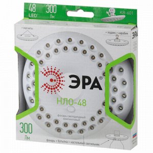 Фонарь туристический ЭРА 48xLED, крепление карабин, магниты, питание 3xAA (не в комплекте), KB-601, Б0029178