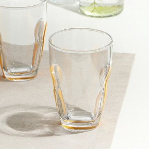 Набор стаканов стеклянный «Снэп», 260 мл, 3 шт, желтый пластиковый аксессуар