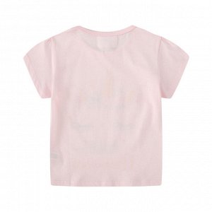 Светло-розовая футболка для девочки, с Единорогом