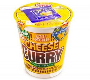 Лапша Nissin Cup Noodle из Японии Cheese Curry (сырный карри), 85 гр.