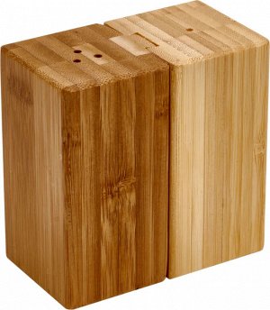 Набор для специй 2пр (солонка+перечница) бамбук 9*5*9см