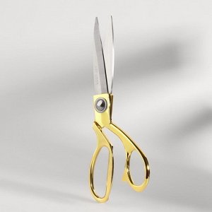 Ножницы закройные, самозатачивающиеся, скошенное лезвие, 8", 20 см, цвет золотой, УЦЕНКА