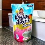 Гель для стирки белого и цветного белья  800мл м/у. Япония, ROCKET SOAP ENJOY AWA&#039;S с кондиционирующим эффектом и ароматом цветов