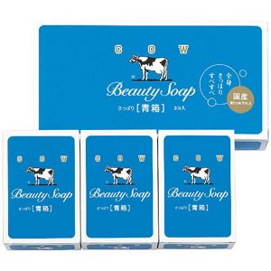 010641 "COW" "Beauty Soap" Молочное увлажняющее мыло с прохладным ароматом жасмина (3штх85гр) 1/48