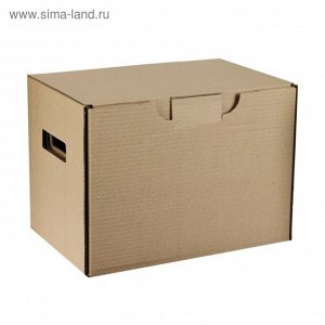УЦЕНКА! Коробка с крышкой 250 x 340 x 260 мм, Calligrata, микрогофрокартон, коричневый