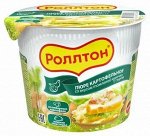 Пюре карт.Роллтон Томленая курица с сыром, стакан 40г