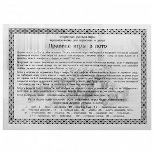 Русское лото "Пока все дома", 24 карточки, карточка 21 х 8 см