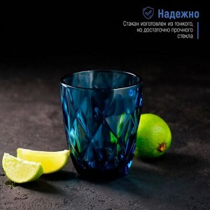 Стакан стеклянный Magistro «Круиз», 240 мл, цвет синий