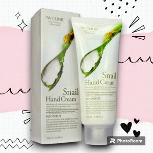 3W CLINIC Крем для рук Moisrurzing Hand Cream [Snail], 100 мл