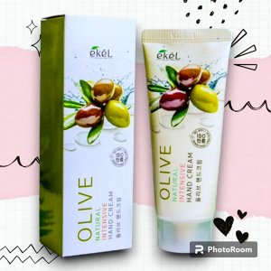 [EKEL] Интенсивный крем для рук с Оливой Olive Natural Intensive Hand Cream,  100 мл