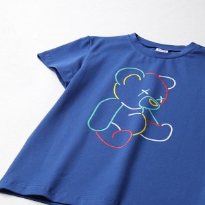 Футболка детская MINAKU "Gummy bear", цвет электрик, рост