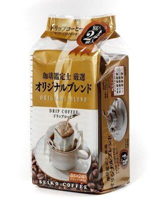 Японский натуральный молотый кофе Seiko/В дрип пакетах(24пак.), Япония