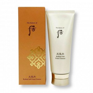 The History of Whoo Cheongidan Radiant Soft Foam Cleanser Увлажняющая пенка для умывания с золотом 150 гр