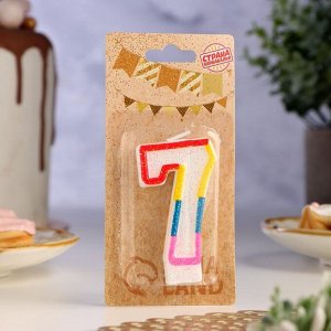 Свеча для торта «Цифра 7», 7 см