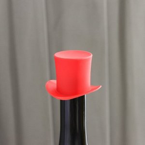 Пробка для бутылки Доляна «Шляпа», 6x4 см, цвет МИКС