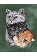 Полотенце рогожка кухонное &quot;Кошачьи истории&quot; 2 47*61