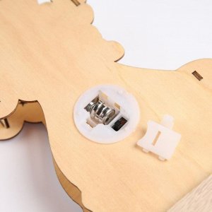 Светодиодная фигура «Снегурочка» 12x20x4.7 см, дерево, батарейки LR1130x3 (в комплекте), свечение тёплое белое