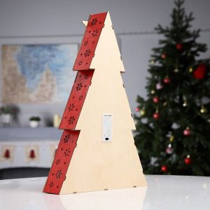 Светодиодная фигура «Дед Мороз» 29.5 x 45 x 7 см, дерево, батарейки AAAх2 (не в комплекте), свечение тёплое белое