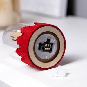Светодиодная фигура под куполом «Щелкунчик» 6x9.5x6 см, дерево, батарейки LR1130x3 (в комплекте), свечение тёплое белое