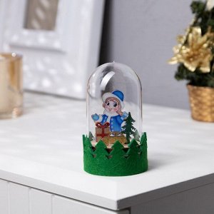 Светодиодная фигура под куполом «Снегурочка» 6x10x6 см, дерево, батарейки LR1130x3 (в комплекте), свечение тёплое белое