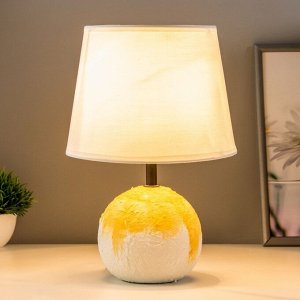 Настольная лампа "Ларнака" Е14 40Вт белый оранжевый 30х30х28см RISALUX