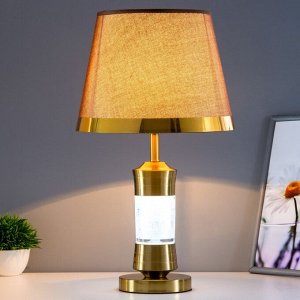 Лампа настольная с подсветкой "Сокора" 1x60Вт E27 золото 28х28х48 см RISALUX