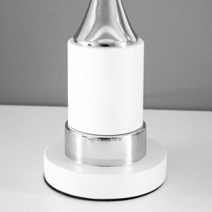 Настольная лампа "Лайма" Е27 40Вт бело-хромовый 25х24х41 см RISALUX