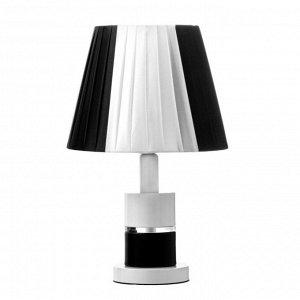 Настольная лампа Аурика E27 40Вт бело-черный 25х25х41 см RISALUX