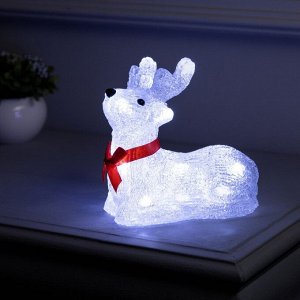 Светодиодная фигура «Оленёнок» 15x16x10 см, акрил, 20 LED, батарейки АА x 3 (не в комплекте), свечение белое