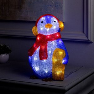 Luazon Lighting Светодиодная фигура «Пингвин» 23 x 31 x 16 см, акрил, 50 LED, 220 В, свечение белое