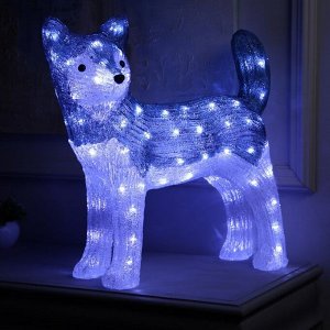 Светодиодная фигура «Волк» 50 x 47 x 21 см, акрил, 88 LED, 220 В, свечение белое