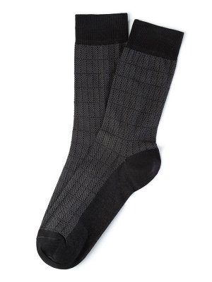 Мужские носки с жаккардовым рисунком, черные