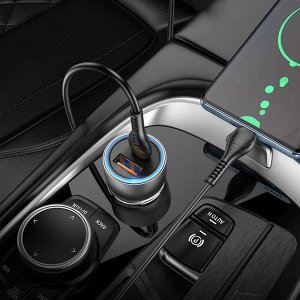Автомобильное зарядное устройство HOCO NZ8 Sprinter, 1*USB + 1*Type-C, PD+QC3.0, 43W
