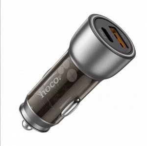 Автомобильное зарядное устройство HOCO NZ8 Sprinter, 1*USB + 1*Type-C, PD+QC3.0, 43W