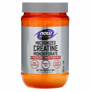 Креатин NOW Creatine Monohydrate Micronized - 500 гр