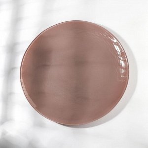 Тарелка «Мокко», стеклянная, d=28 см, цвет коричневый