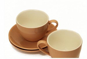 7161 GIPFEL Набор чайный MARIANNI (2 чашки 250мл, 2 блюдца). Материал керамика. Цвет: розовый