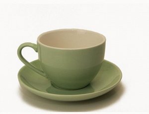 7176 GIPFEL Набор чайный MARIANNI (2 чашки 250мл, 2 блюдца). Материал керамика. Цвет: зеленый