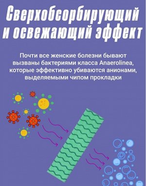 Анионовые гигиенические прокладки женские 290мм, 8шт