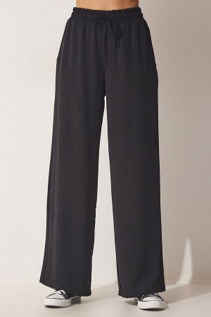 Женские черные летние брюки Airobin с карманами DD01235