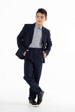 Синие школьные брюки для мальчика Инфанта, модель 0913/1