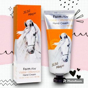 FarmStay Крем для рук JEJU Mayu Visible Difference Hand Cream Horse Oil (Лошадиное масло), 100мл