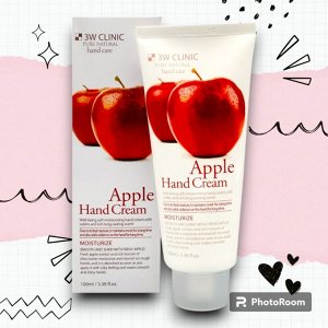 3W CLINIC Крем для рук Moisrurzing Hand Cream [Apple], 100 мл