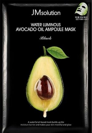 Питательная ультратонкая маска с авокадо JMsolution Water Luminous Avocado Oil Ampoule Mask