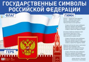 Плакат Государственные символы Российской Федерации А1 ПЛ-14841