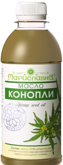 Конопли масло 100% натуральное, нераф., пищевое